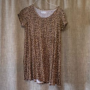 American Apparel leopard print babydoll dress